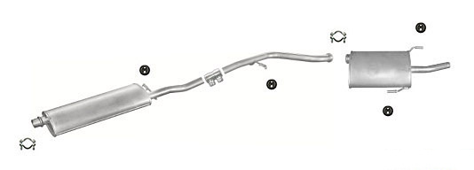 Auspuff PEUGEOT 406 2.0 Kombi 2000-2003 Auspuffanlage