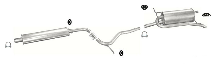 Auspuff FIAT PALIO 1.6 16V Weekend Kombi 1997-2001 Auspuffanlage