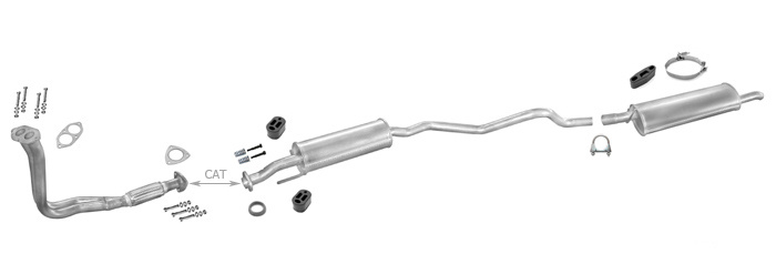 Auspuff OPEL ASTRA F 1.7 D Kombi Caravan 1991-1995 Auspuffanlage