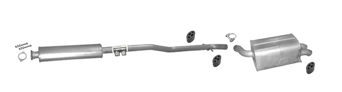 Auspuff für VOLVO XC90 I D5 2.4 TD Auspuffanlage