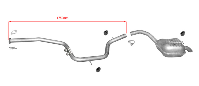 Auspuff FORD GALAXY II MONDEO MK4 S-MAX I 2.0 TDCI mit DPF Auspuffanlage