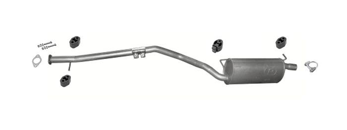 Mittelschalldämpfer für FORD TOURNEO CONNECT / TRANSIT CONNECT Auspuff