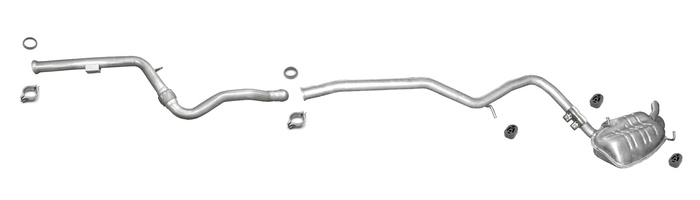 Auspuff für MERCEDES E-KLASSE (W211, S211) E200 E220 CDI 2.2  ab 2002