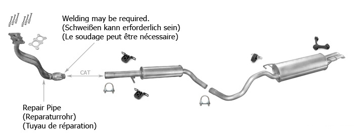 Auspuff SKODA OCTAVIA 1.6 1997-2007 +Rohr Auspuffanlage