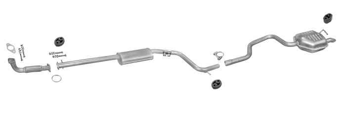 Auspuff FORD MONDEO MK3 2.0 TDCi Schrägheck Stufenheck +Rohr Auspuffanlage