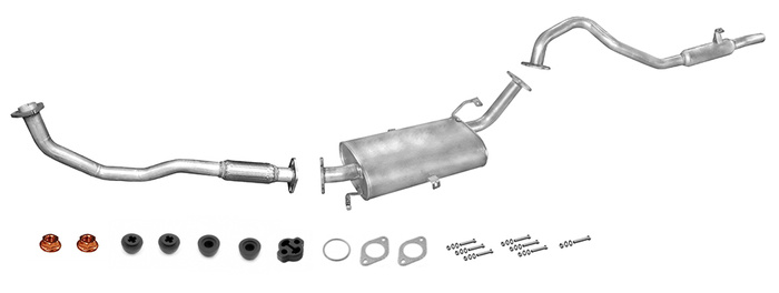 Auspuff für NISSAN PATROL (Y60 GR) 2.8 TD 4X4 SWB-Kurz 88-91 +Rohr Auspuffanlage