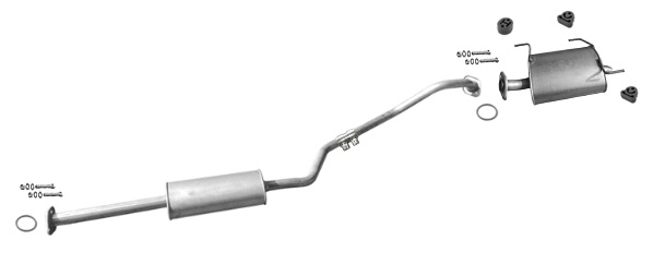 Auspuff für NISSAN ALMERA II SCHRÄGHECK 2.2 dCi Auspuffanlage