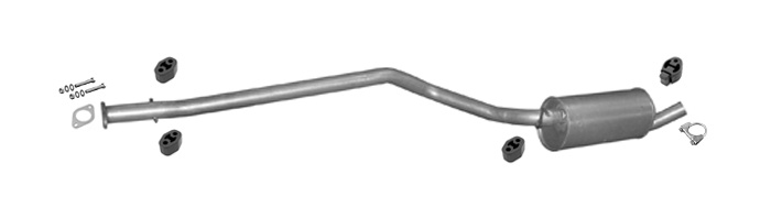 Mittelschalldämpfer für FORD TOURNEO CONNECT 1.8 TDCi 75/90PS 02-06 SWB Auspuff