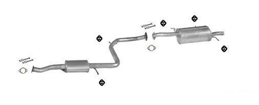 Auspuff KIA SEPHIA 1.5 1.6 Stufenheck Schrägheck 1993-1997 Auspuffanlagen