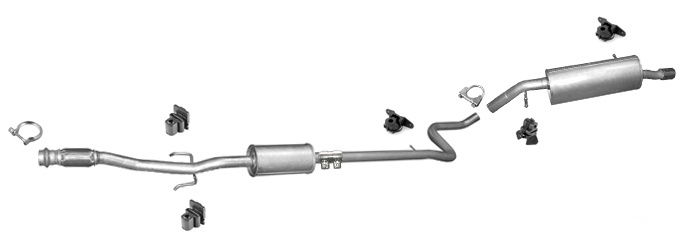 Auspuff PEUGEOT 207 1.6 THP TURBO CC Cabrio Schrägheck Auspuffanlage