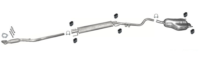 Auspuff OPEL ASTRA H 1.6 1.8 Schrägheck / GTC +Rohr Auspuffanlage