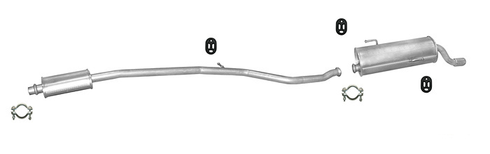 Auspuff PEUGEOT 206 CC 1.6 16V 2000-2005 Auspuffanlage