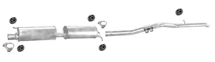 Auspuff FORD TRANSIT 2.4 DI TDE TDCi MWB-3300mm 2000-2006 Auspuffanlage