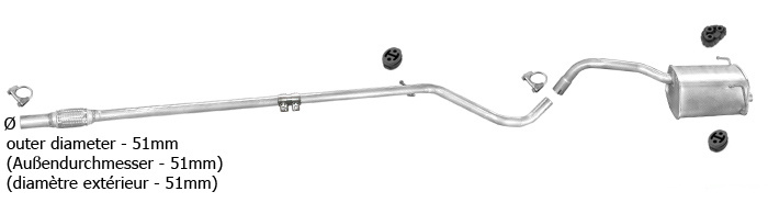 Auspuff FORD KA II 1.2 Auspuffanlage