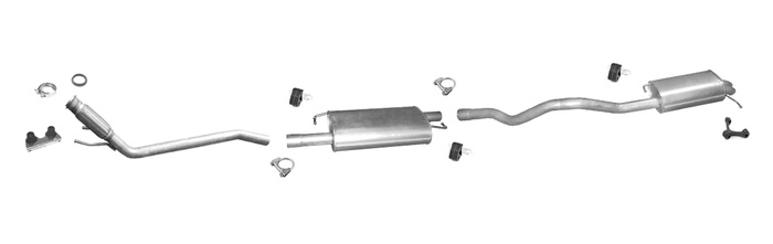 Auspuff für VW TRANSPORTER MULTIVAN T5 2.0 TDi mit DPF SWB ab 2009 Auspuffanlage