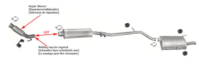 Auspuff PEUGEOT 406 2.0 HDI 110PS Kombi 1998-2000 +Rohr Vorne Auspuffanlage