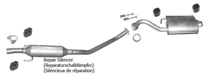 Auspuff TOYOTA COROLLA (E12) 1.4 1.6 Schrägheck 2002-2004 Auspuffanlage