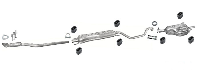 Auspuff OPEL ZAFIRA A 1.8 125PS 2000-2003 +Rohr Auspuffanlage