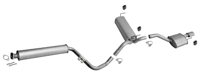 Auspuff für OPEL ASTRA J 1.6 Turbo 180PS Kombi Auspuffanlage