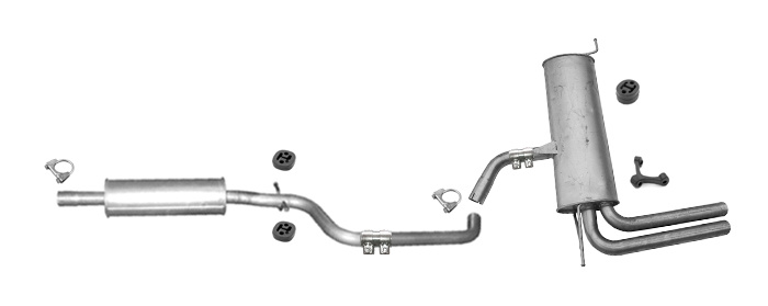 Auspuff für SEAT TOLEDO 2.0 TDi 140 und 136 PS Auspuffanlage