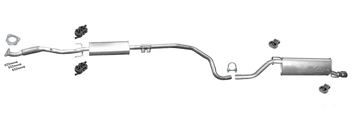 Auspuff OPEL CORSA D 1.4 16V mit CHROMe Endrohr Auspuffanlage