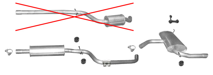 Auspuff für SEAT ALTEA / LEON 1.2 TSi ab 2010 Auspuffanlage