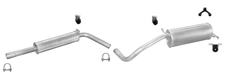 Auspuff VW POLO (9N) 1.4 16V 1.4FSI Auspuffanlage