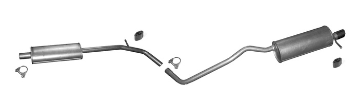 Auspuff für DACIA DUSTER 1.6 16V 105PS 115PS Chrom Endrohr ab 2010 Auspuffanlage