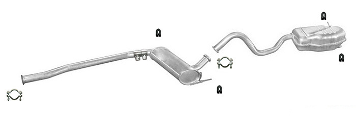 Auspuff RENAULT LAGUNA I 1.6 1.8 2.0 16V Auspuffanlage