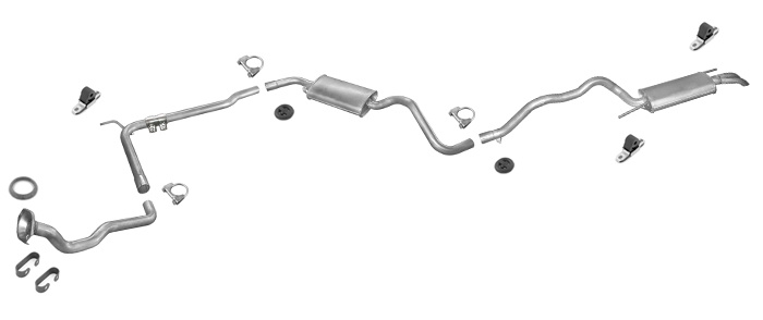 Auspuff VW T4 TRANSPORTER IV 2.4 D SYNCRO 4x4 SWB 92-95 +Rohre Auspuffanlage