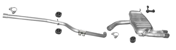 Auspuff AUDI A3 Sportback 1.9 TDI 5-Türen 2004-2008 Auspuffanlage