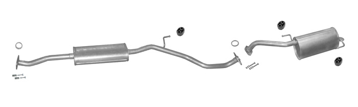 Auspuff für NISSAN NOTE (E11, NE11) 1.4 Euro 5 ab 04.2009 Auspuffanlage