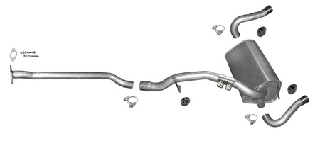 Auspuff für FORD KUGA I 2.0 TDCI Auspuffanlage