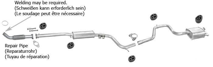 Auspuff FORD MONDEO MK2 1.8 TD Stufenheck Schrägheck +Rohr Auspuffanlage