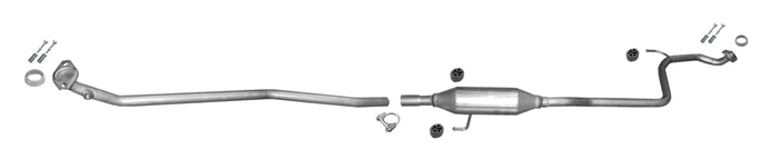 Mittelschalldämpfer für TOYOTA YARIS (P9) 1.0 VVTi 12V 69 und 71PS Auspuff