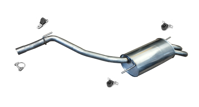 EDELSTAHL Endschalldämpfer für VW T4 2.5 TDI 1996-2003 Auspuff