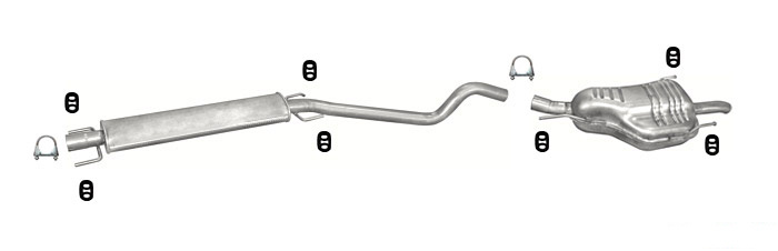 Auspuff OPEL ASTRA G 2.0 101PS 2.2 125PS DTI Kombi 2003-2004 Auspuffanlage