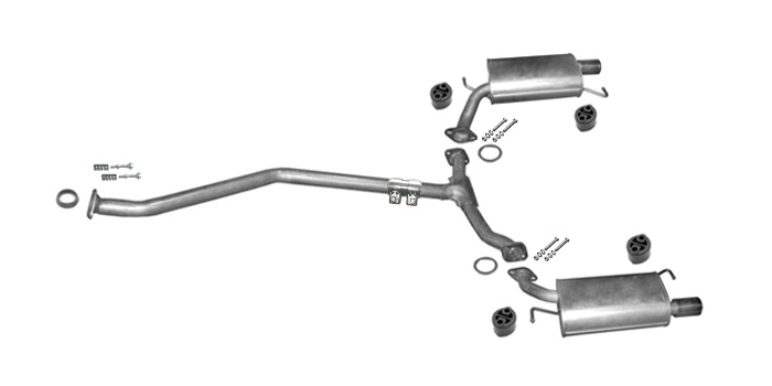Auspuff für MAZDA 6 (GH) 2.0 und 2.5 MZR ab 2007 Auspuffanlage