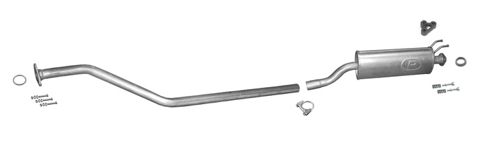 Mittelschalldämpfer für HONDA CIVIC VII 1.4 1.6 3-Türen