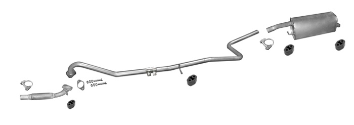 Auspuff FORD FIESTA MK5 1.4 TDCi +Rohr Auspuffanlage