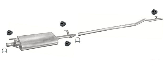 Auspuff MERCEDES SPRINTER (904) 4t 408 D LWB-3550mm mit KAT Auspuffanlage