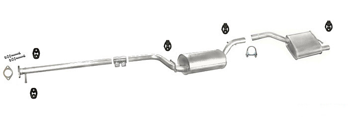 Auspuff FORD FOCUS MK1 1.8 16V Schrägheck Auspuffanlage
