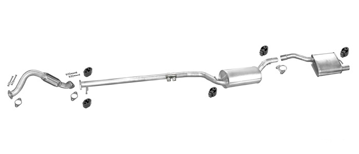 Auspuff FORD FOCUS MK1 2.0 16V Schrägheck +Rohr Vorne Auspuffanlage