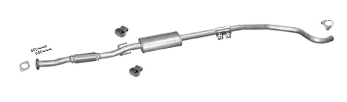 Mittelschalldämpfer FIAT GRANDE PUNTO (199) 1.4 95PS 2005-2008 Auspuff