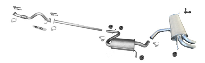 Auspuff für VW GOLF V / GOLF V PLUS 1.4 TSi 140PS 2003-2008 Auspuffanlage