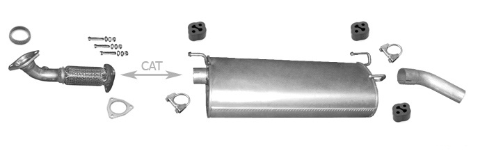 Auspuff IVECO DAILY IV 2.3 3.0 TD ALCOM ab 2006 ohne DPF +Rohr Auspuffanlage