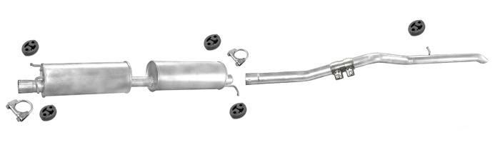 Auspuff FORD TRANSIT 2.0 DI TDCI 100/125PS MWB-3300mm 2000-06 Auspuffanlage