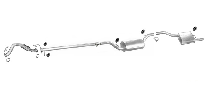 Auspuff FORD FOCUS MK1 1.8 16V Stufenheck +Rohr Vorne Auspuffanlage