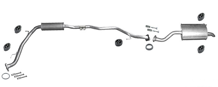 Auspuff HONDA JAZZ II 1.2 1.3 1.4 Auspuffanlage