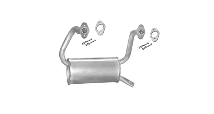 Endschalldämpfer für FIAT FSO 126 650FL 1987-12.1996 24PS Auspuff Endtopf